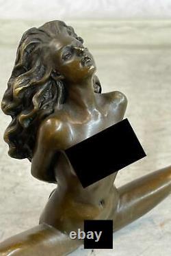 Signée Chair Statue Femme Bronze Sculpture Figurine Érotique Art Déco Nouveau