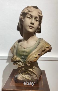 Statue Art Nouveau Buste Femme Citti