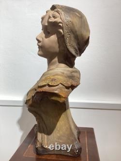 Statue Art Nouveau Buste Femme Citti