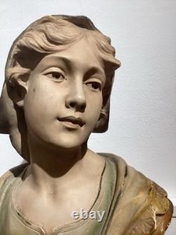 Statue Art Nouveau Buste Femme Citti