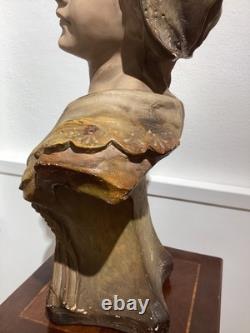 Statue Art Nouveau Buste Femme Citti