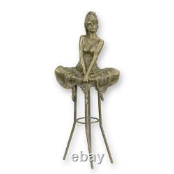 Statue Sculpture Bronze Art Déco Nouveau Femme Tabouret Bar DSBJ-10 Moderne