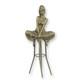 Statue Sculpture Bronze Art Déco Nouveau Femme Tabouret Bar Dsbj-10 Moderne