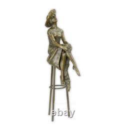 Statue Sculpture Bronze Art Déco Nouveau Femme Tabouret Bar DSDC-14 Moderne