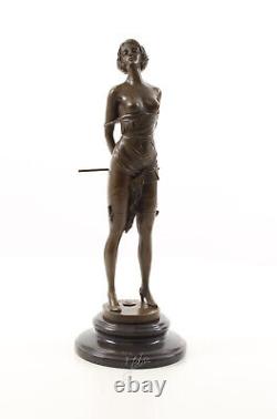 Statue Sculpture Bronze Art Déco Nouveau Femme à la Cravache BE-14 Moderne