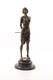 Statue Sculpture Bronze Art Déco Nouveau Femme à La Cravache Be-14 Moderne