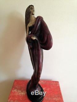 Statue art déco / nouveau femme de Claude LeClerc