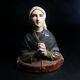 Statue Figurine Femme Religieuse Vintage Gally Toulouse Design Fait Main N6611