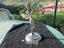 Statuette femme ailée bronze argenté  art déco  art nouveau trophée