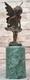Style Art Nouveau Bronze Fairy Femme Statue Sur Marbre Bass, Sculpture Nr