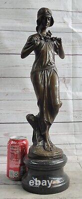 Style Art Nouveau Femme Statue En Bronze Symbolique De Ressort Jean La Sculpture