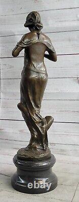 Style Art Nouveau Femme Statue En Bronze Symbolique De Ressort Jean La Sculpture