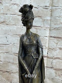 Style Art Nouveau Victorien Femme Français Art Statue Bronze Sculpture Cadeau