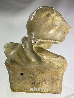 Superbe Buste Femme Terre Cuite Art Nouveau 1900 Goldscheider B. Haniroff Signee