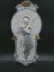 Superbe Plaque Murale Biscuit Porcelaine Jeune Femme & Ange Art Nouveau 1900 N°2