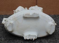 Superbe ancien grand vase art nouveaux RARE BISCUIT homme femme tres fin detail