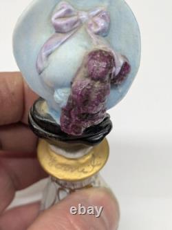 Superbe buste femme belle époque art nouveau porcelaine polychrome miniature