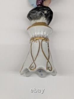 Superbe buste femme belle époque art nouveau porcelaine polychrome miniature