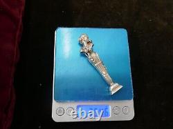 Superbe sceau argent Minerve, buste de femme art nouveau, non gravé, H 85mm, P 75g