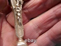 Superbe sceau argent Minerve, buste de femme art nouveau, non gravé, H 85mm, P 75g