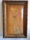 Tableau Peinture Dessin Aquarelle Femme Art Deco Nouveau Sur Cuir