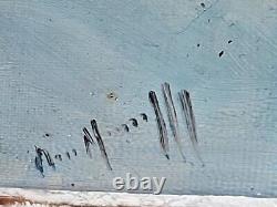 Tableau signé. Portrait Femme Élégante Peinture huile sur panneau d'isorel