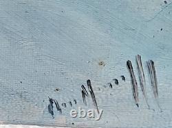 Tableau signé. Portrait Femme Élégante Peinture huile sur panneau d'isorel