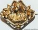 V6800 Rare Médaille Broche Art Nouveau Divinité Femme + Diamant 1900's Sup