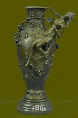 Vase Figurine Femme Sexy Fille Art Déco Style Nouveau Bronze Chaud Fonte