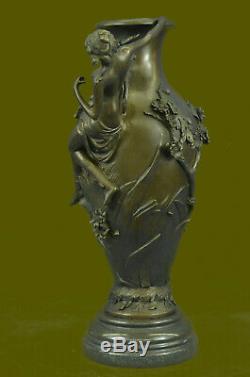 Vase Figurine Femme Sexy Fille Art Déco Style Nouveau Bronze Chaud Fonte