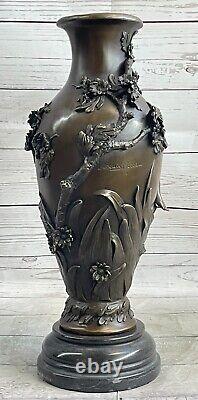 Vase Figurine Femme Sexy Fille Art Déco Style Nouveau Bronze'Lost' Cire