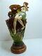 Vase En Céramique Barbotine Art Nouveau Femmes Et Fleurs 1900