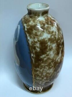 Vase en porcelaine de Limoges art nouveau Femme à la cymbale signé TOM TBE
