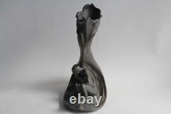 Vase étain Femme Art nouveau (65261)