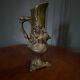 Vase Pichet Art Nouveau En Régule Profil De Femme Par E. Grego L8700
