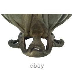 Vase pot sculpture art nouveau visages de femmes et fleurs