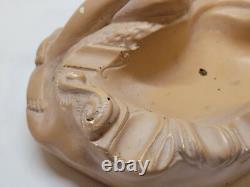 Vide poche en plâtre femme endormie art nouveau signé Carlo Conte