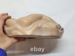Vide poche en plâtre femme endormie art nouveau signé Carlo Conte