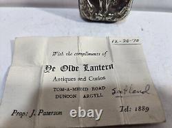 Vintage Silverplate Art Nouveau Dancing Chair Femme Match Étui Sûr Vesta Nymph