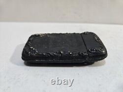 Vintage Silverplate Art Nouveau Dansant Chair Femme Correspondant Étui Sûr Vesta