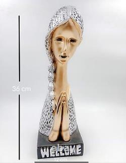 Welcome Femme Statue Modèle Creative Abstrait Design Art Figurine pour Maison