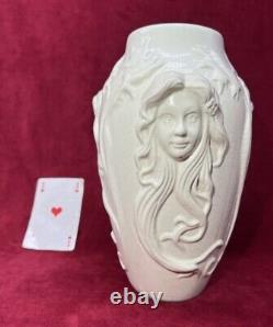 Women Vase Sculpture Femme Craquele Art Nouveau La Louviere Keramis Belge België