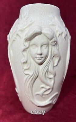 Women Vase Sculpture Femme Craquele Art Nouveau La Louviere Keramis Belge België