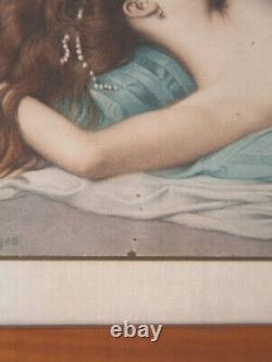 XXe 1908 Abandon Jean CORABOEUF Estampe / Lithographie FRANCE Femmes CURIOSA ART